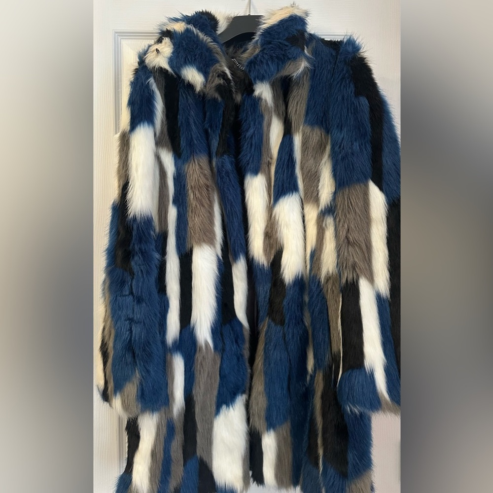 Karen Millen Multicolor Faux Fur Coat